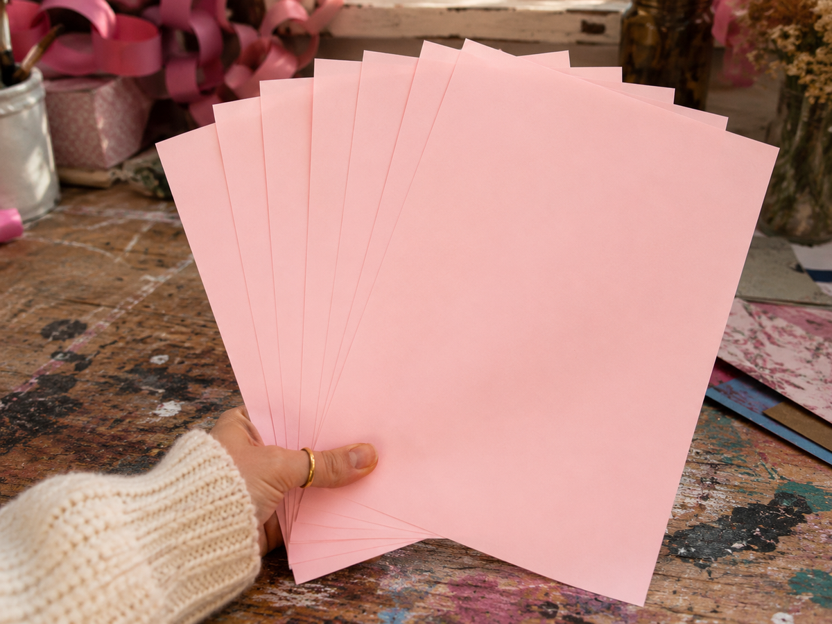 Adorable Pink Craft & Light Card (160gsm)