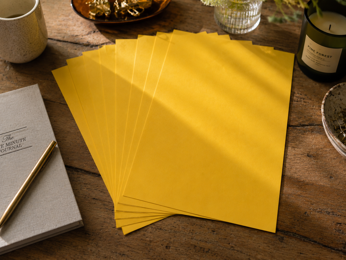 Cheerful Yellow Craft & Light Card (160gsm)