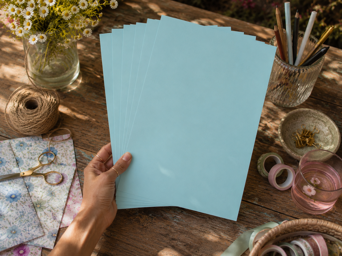 Dreamy Blue Craft & Mid Card (230gsm)