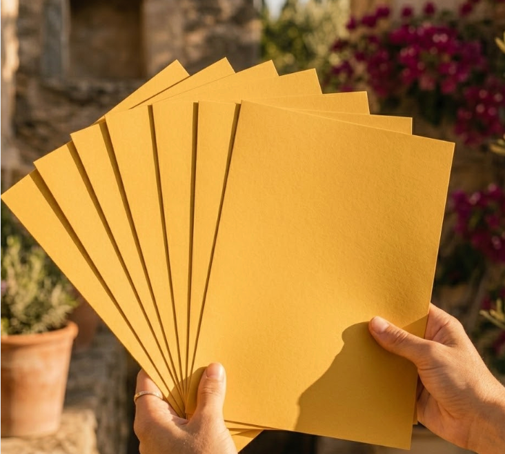 Glowing Yellow Craft & Mid Card (230gsm)