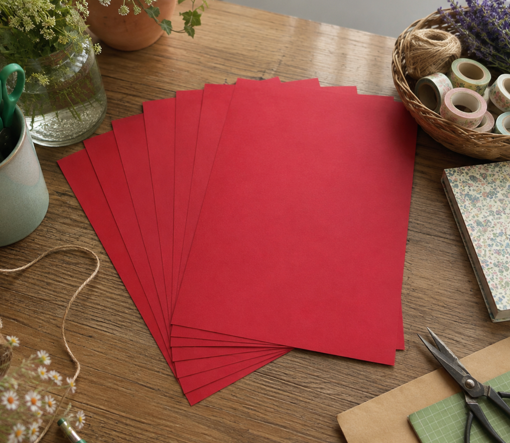 Imperial Red Craft & Light Card (160gsm)