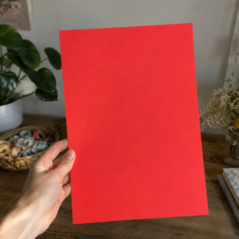 Charismatic Red Craft & Light Card (160gsm)