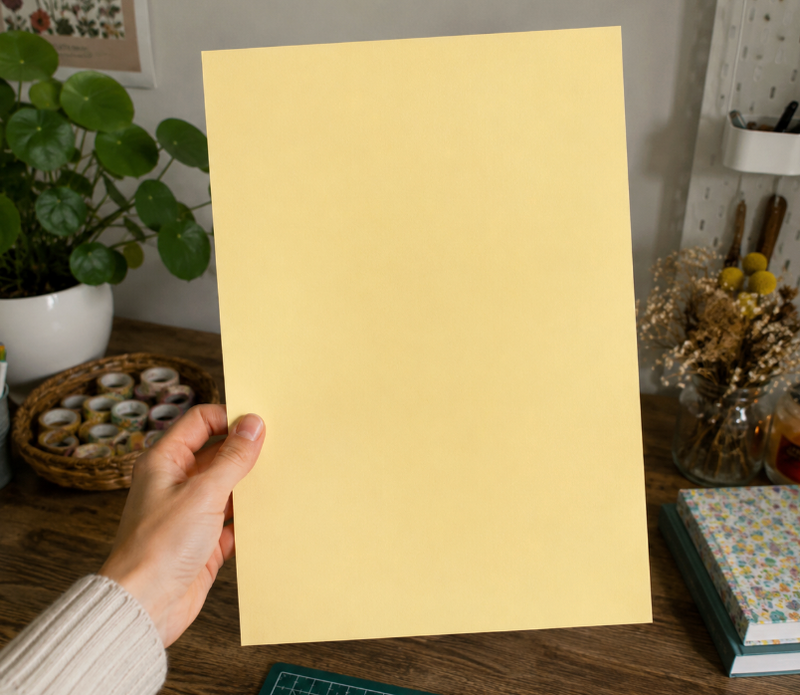 Peaceful Yellow Craft & Light Card (160gsm)
